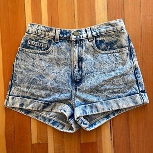 American Apparel High-Waisted Jean Shorts